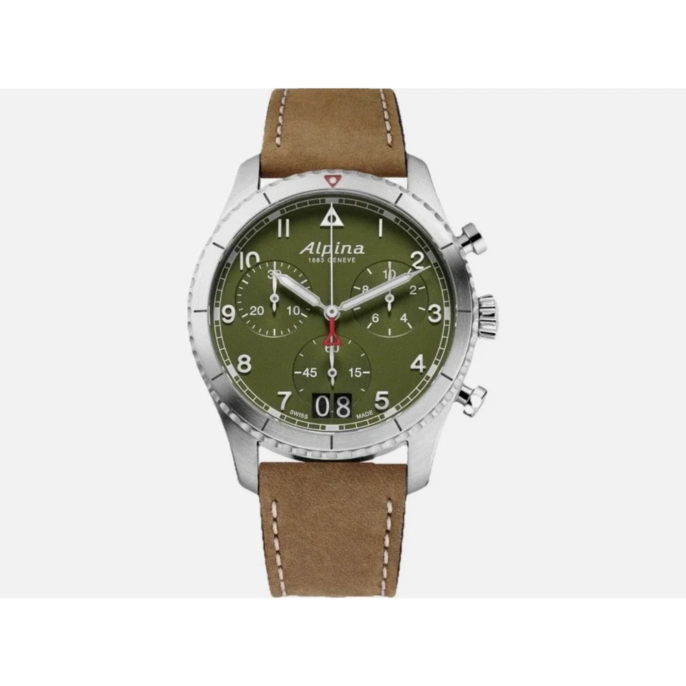 Alpina Pilot Chronograph Mens Watch AL-372GR4S26